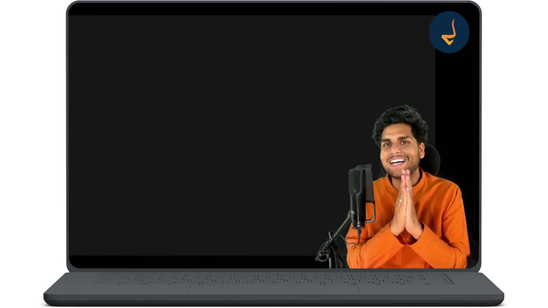 Akshay Saini greeting students from his teaching setup