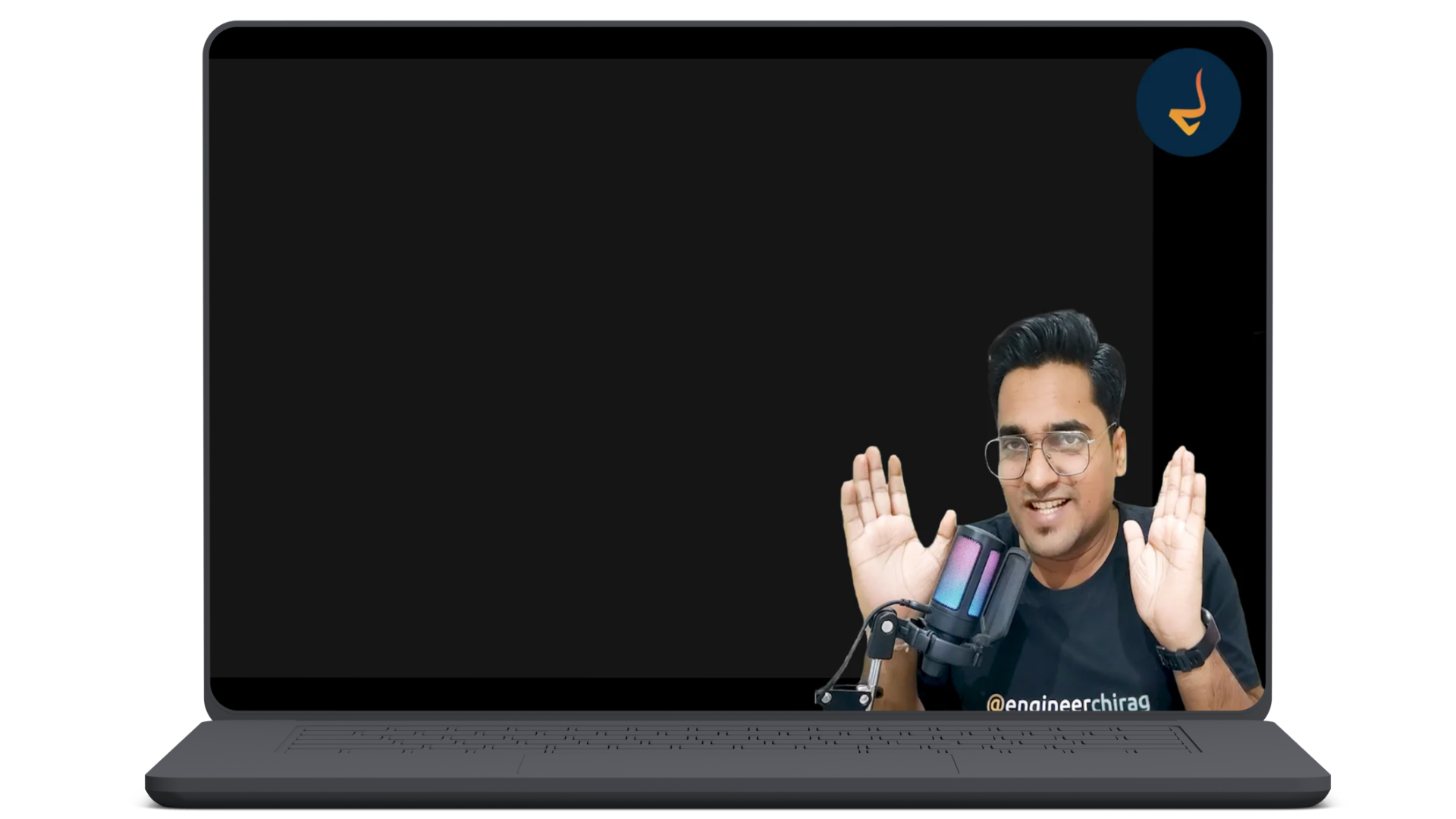 Chirag Goel greeting students from his teaching setup