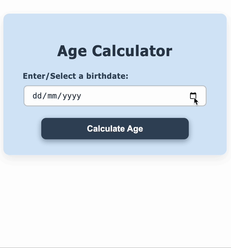 ageCalculator